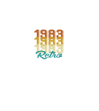 Retro 1983 model negru pe tricou