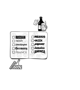 Bachelor Party World tour model negru pe tricou