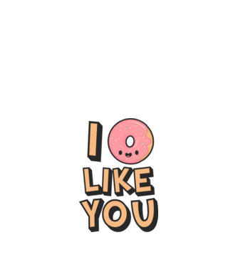 I donut like you model alb pe tricou