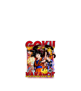 goku dragonball model roșu pe tricou