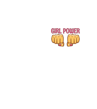 Girl Fist model galben neon pe tricou