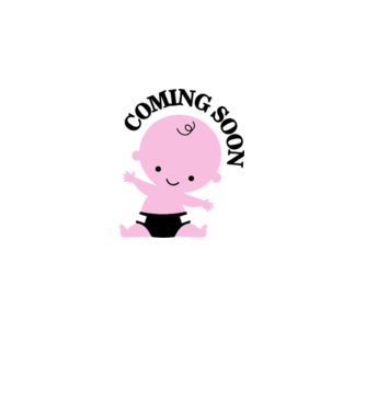 Coming soon baby model alb pe tricou
