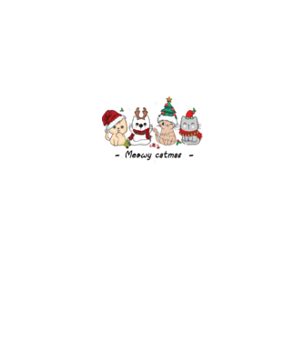 Meowy catmas 2 model alb pe tricou