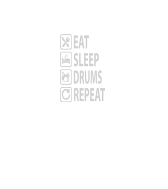 Eat Sleep Drum Repeat model negru pe tricou