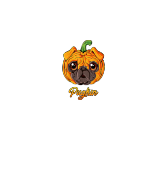 Pugkin model negru pe tricou