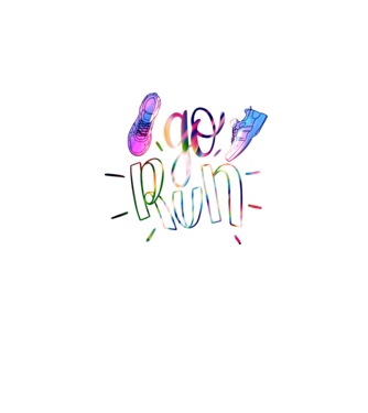 Go run holo model alb pe tricou