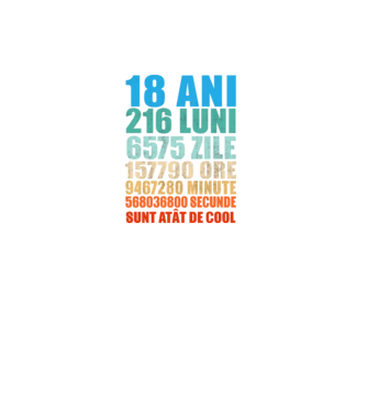 De 18 ani - luni - zile - ore - minute - secunde - sunt atât de cool model verde neon pe tricou