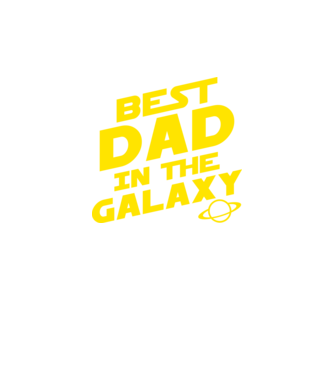 Best dad in the galaxy model negru pe tricou