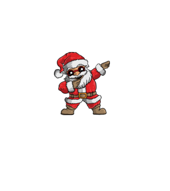 Santa dab model negru pe tricou