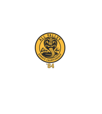 all valley karate cobra kai model negru pe tricou