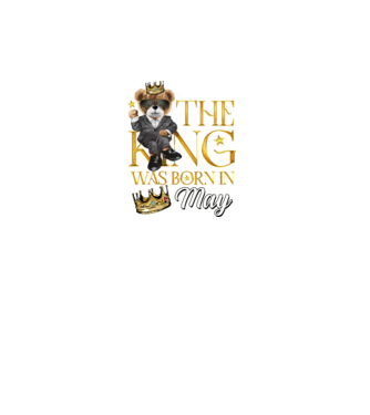 The king was born int MAY model turcoaz pe tricou