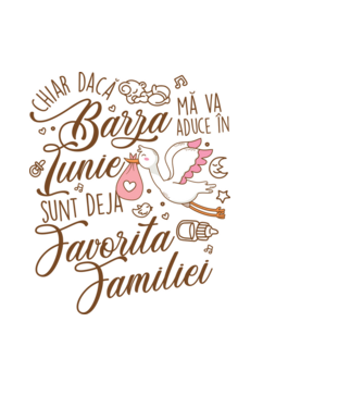 Favorita familiei IUNIE model negru pe tricou