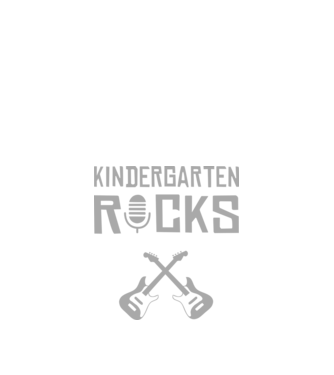 Kindergarten rocks model negru pe tricou