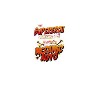 Toți supereroii se deghizează, eu sunt un mecanic auto model alb pe tricou