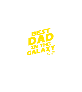 Best dad in the galaxy model negru pe tricou