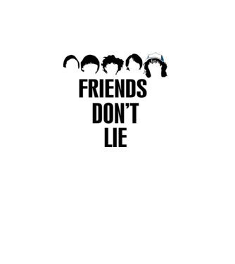 friends dont lie stranger things model alb pe tricou