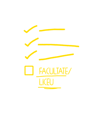 Cheklist educație - Gimnaziu negru model alb pe tricou