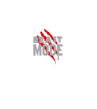 Beast mode model negru pe tricou