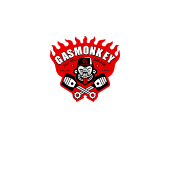 Gas Monkey model alb pe tricou