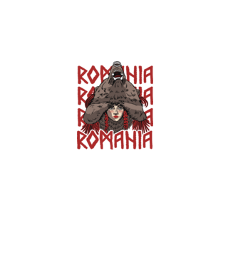Dansul Ursului romania model negru pe tricou