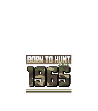 Born to hunt since 1965 model negru pe tricou