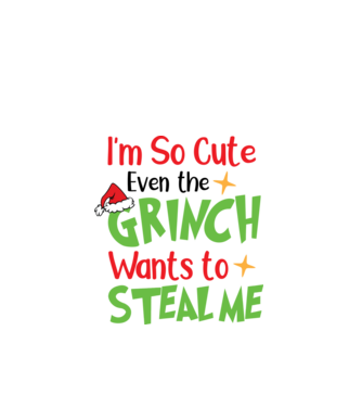 So cute Grinch model negru pe tricou