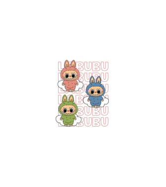 LABUBU model roz deschis pe tricou