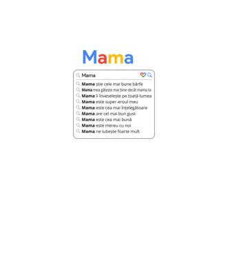 căutare Google Mama model negru pe tricou