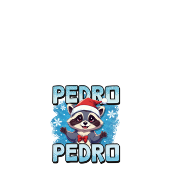 Pedro pedro retro xmas model negru pe tricou
