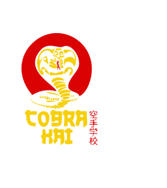 cobra kai japan logo model negru pe tricou