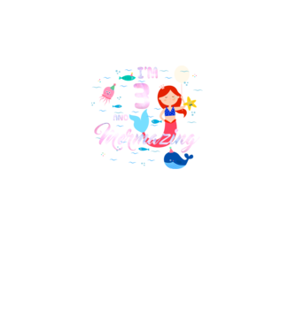 Mermazing Birthday 3 model negru pe tricou