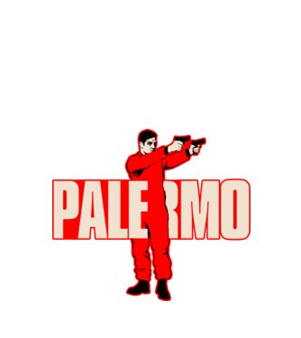palermo la casa de papel model negru pe tricou