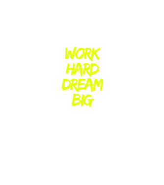 Work Hard Dream Big model albastru jeanși pe tricou