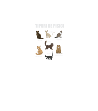 Tipuri de pisici model negru pe tricou