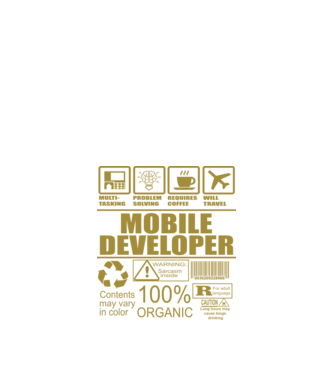Mobile developer model negru pe tricou