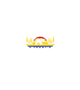 Land of Bears model albastru jeanși pe tricou