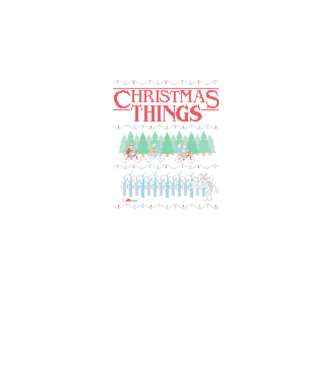 christmas things ugly sweater model negru pe tricou