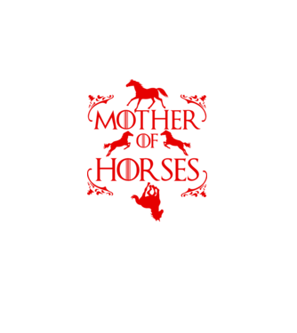 Mother of Horses model negru pe tricou