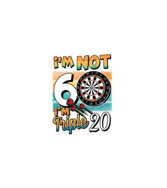 Darts Birthday 60 years old model negru pe tricou