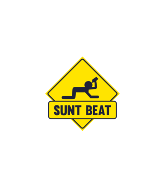 Sunt beat model alb pe tricou