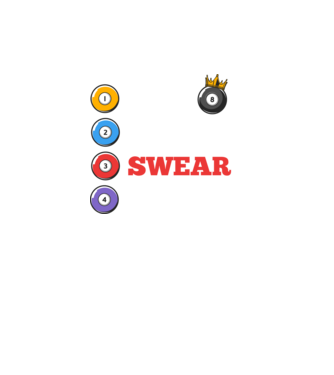 Aim swear shoot repeat - biliard v2 model turcoaz pe tricou