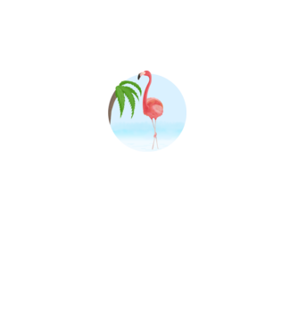 Flamingo model alb pe tricou