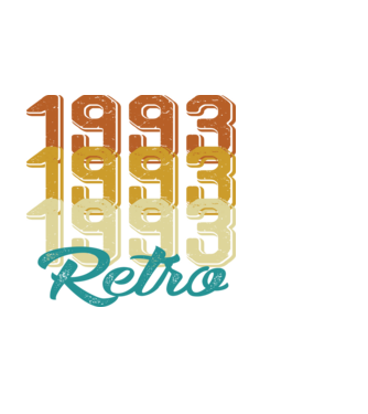 1993 retro model negru pe tricou