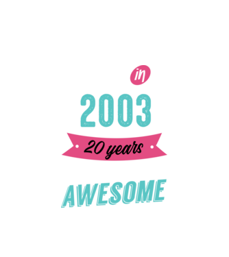 MADE IN 2003 model alb pe tricou