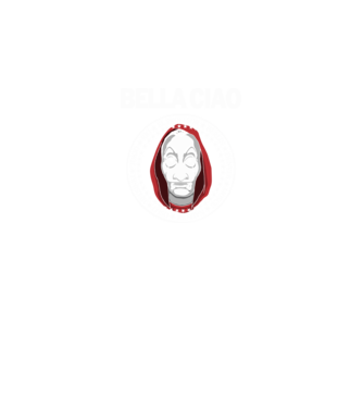 bella ciao stroke white model negru pe tricou