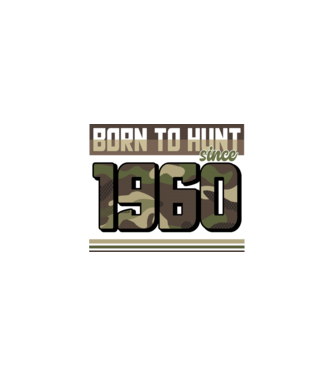 Born to hunt since 1960 model negru pe tricou