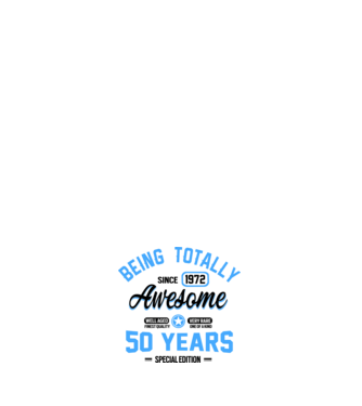 50 years of being totally awesome model negru pe tricou