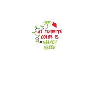 Grinch Green model negru pe tricou
