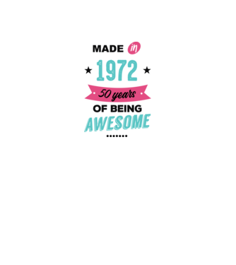 MADE in 1972 model alb pe tricou