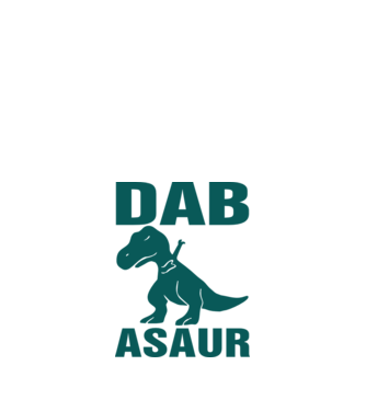 Dabasaur model negru pe tricou